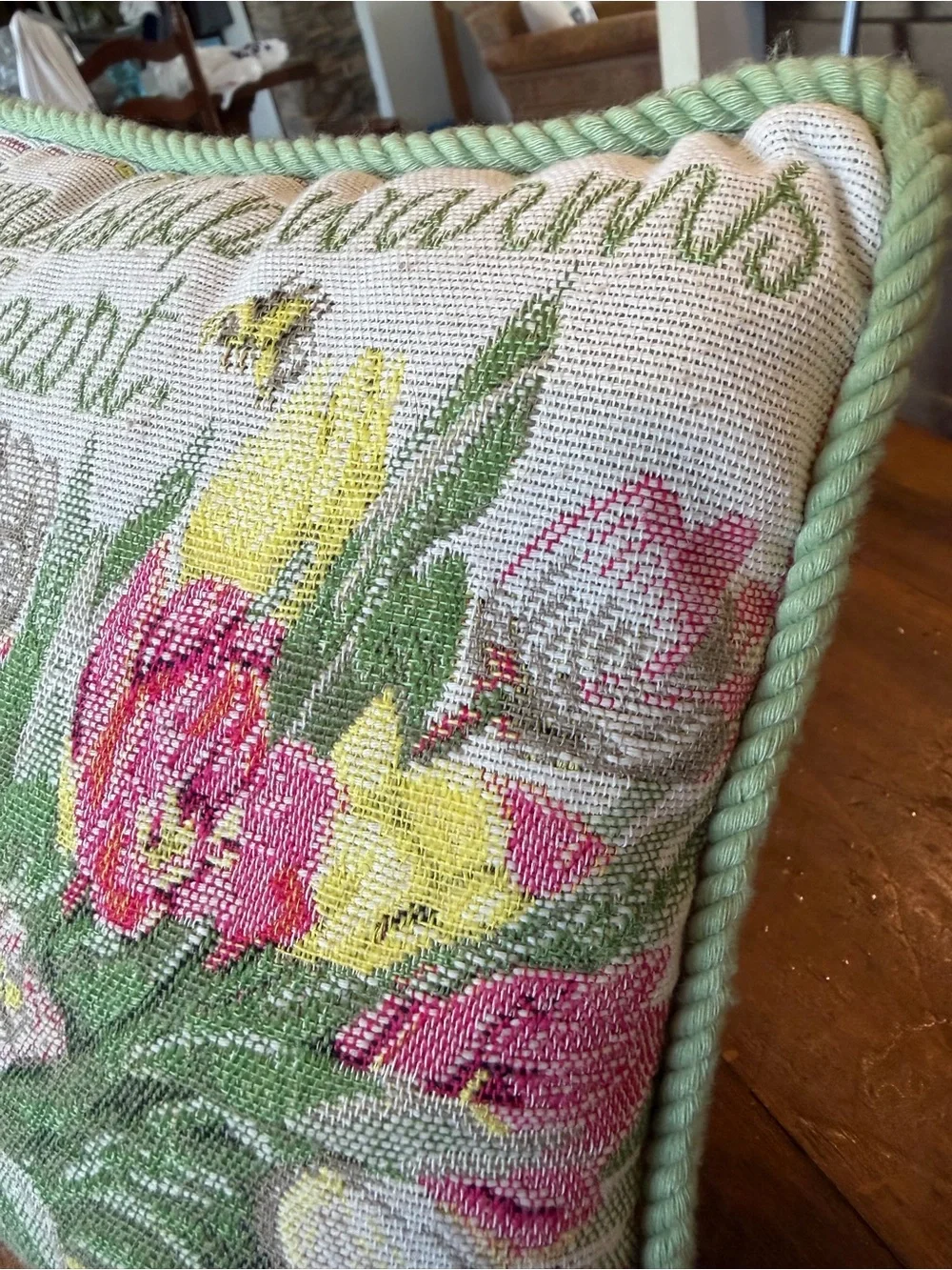 Hallmark Marjolein Bastin Pillow 8x8 throw pillow flowers butterfly friendship
